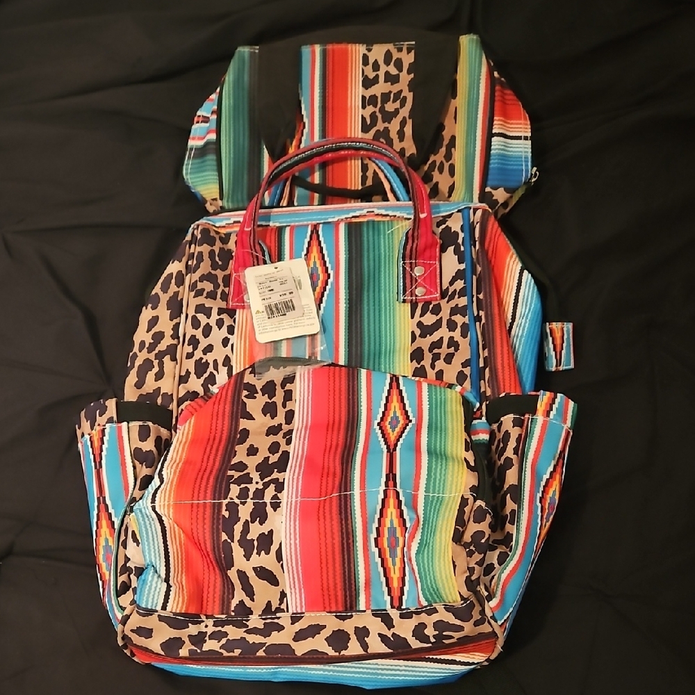 Colorful Patterned Diaper Bag